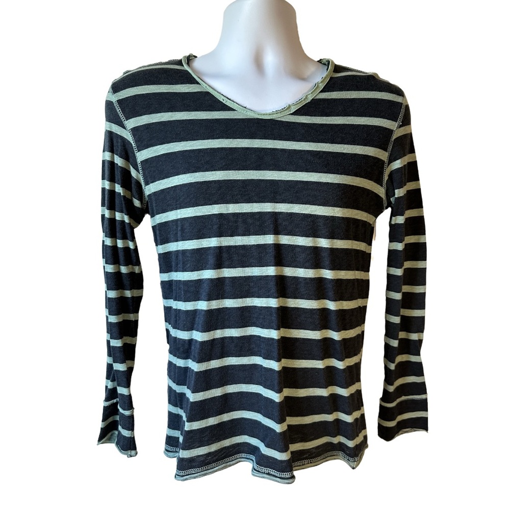 Striped Navy Mint Men’s Longsleeve Shirt